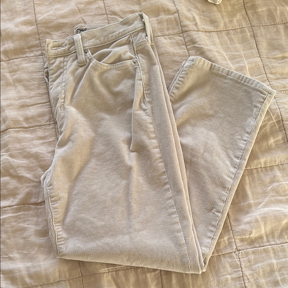 Universal Thread Cream Corduroy Pants Relaxed Fit